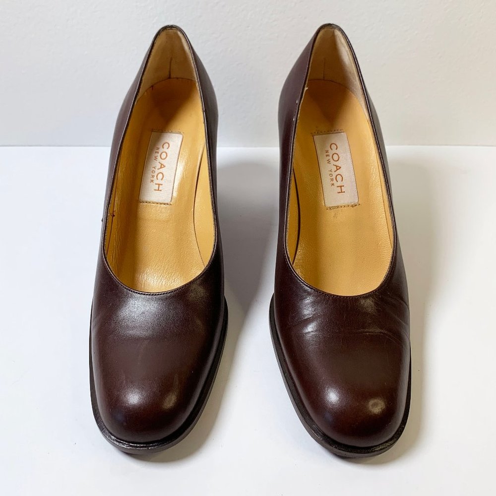 Vintage Brown Coach Pumps Size 5.5 B